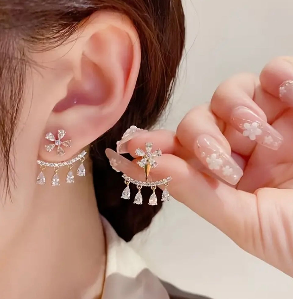 Flower Rhinestone back studs