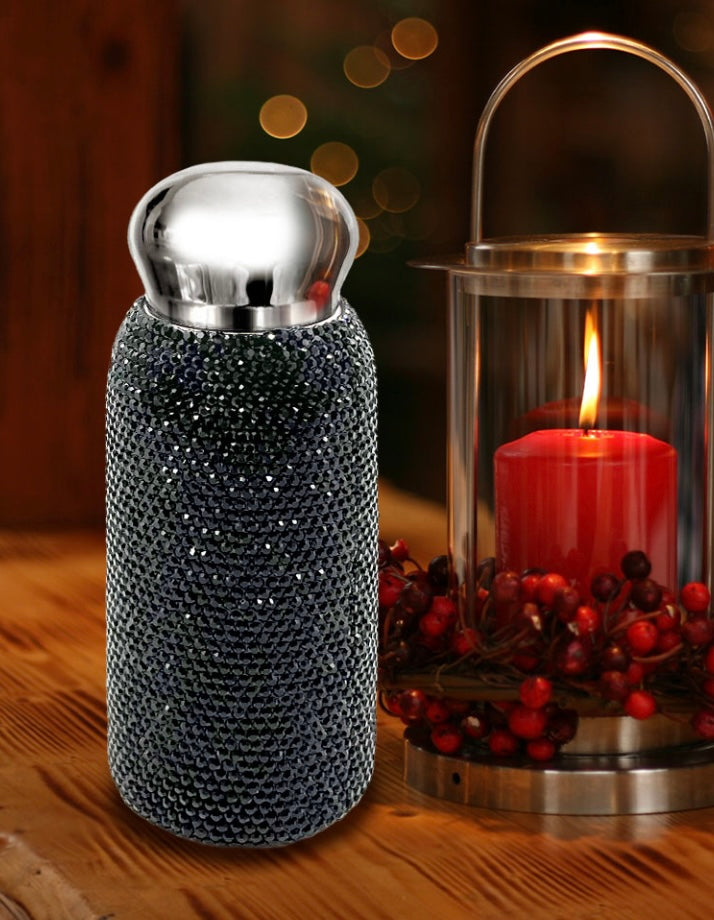 Bling Studded 8oz Insulated Stainless Steel Water Bottle