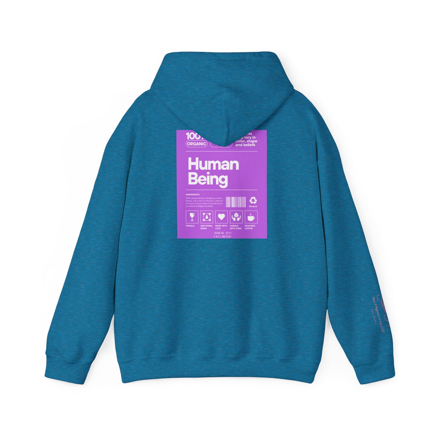 Serene joy-Human Tag-Hooded Sweatshirt