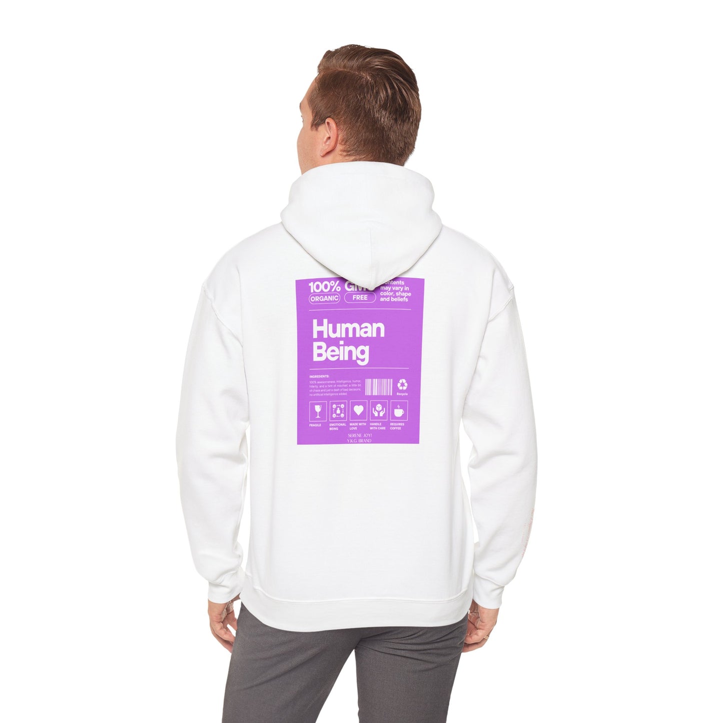 Serene joy-Human Tag-Hooded Sweatshirt