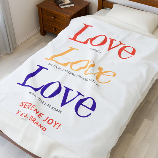 "Self Love" Velveteen Plush Blanket