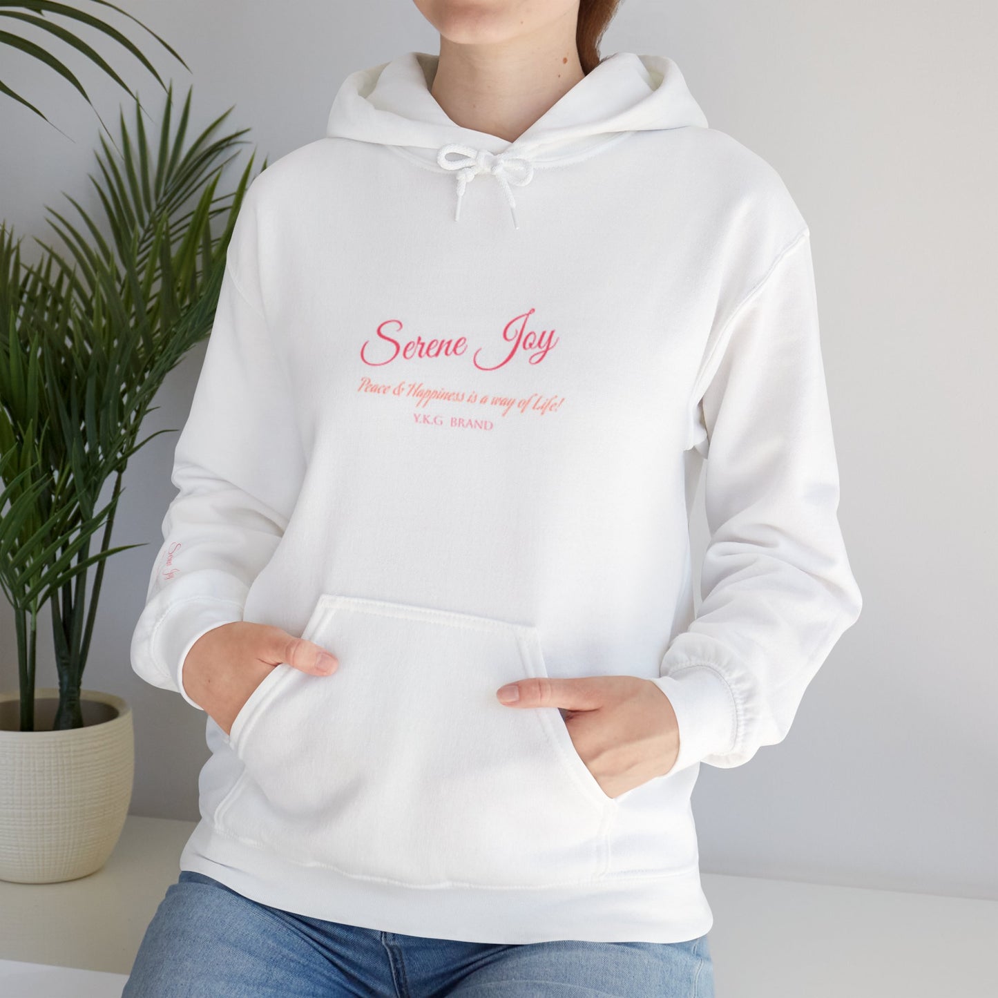 Serene joy-Human Tag-Hooded Sweatshirt