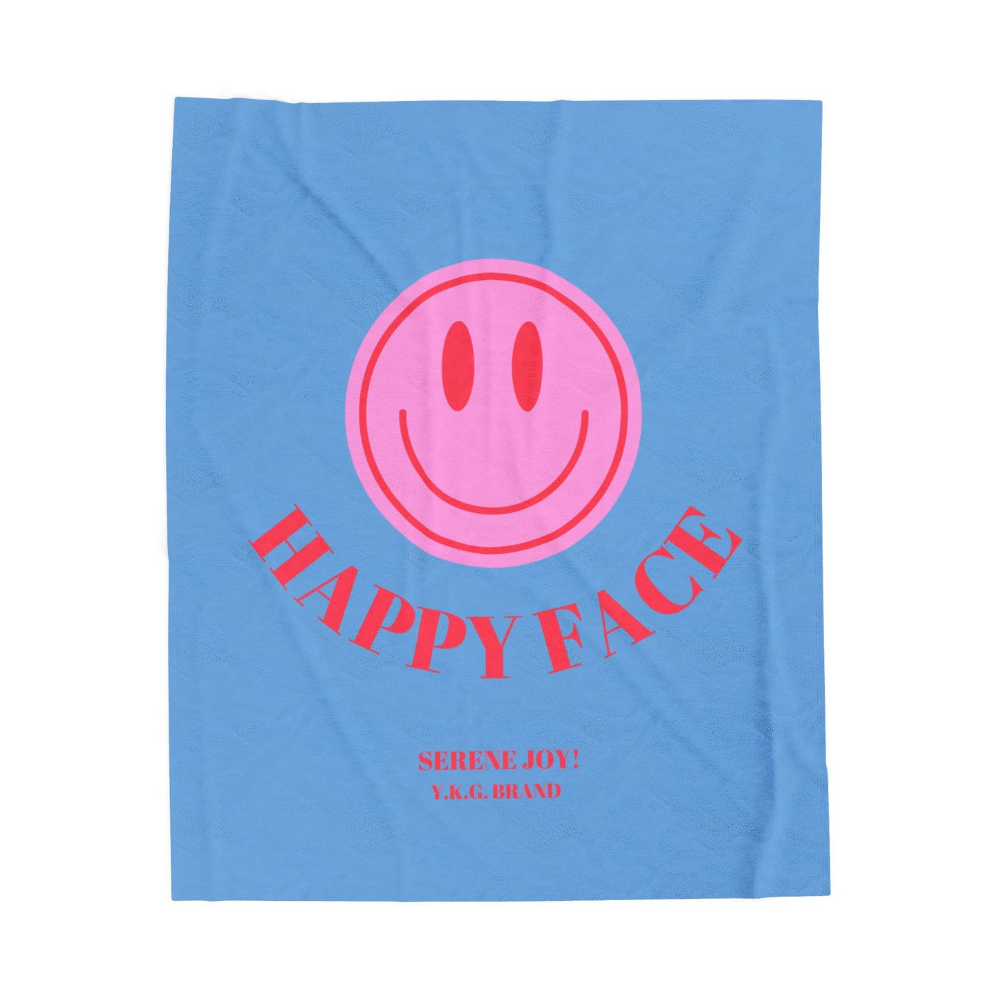 "Happy Face" Velveteen Plush Blanket