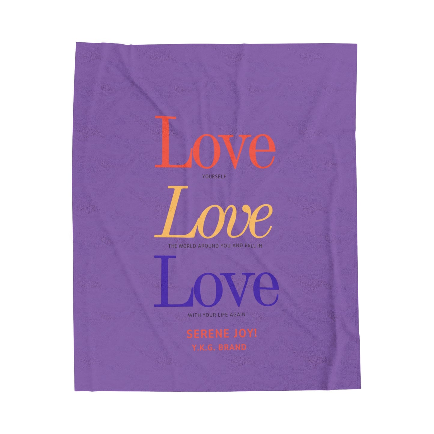 "Love Yourself" Velveteen Plush Blanket