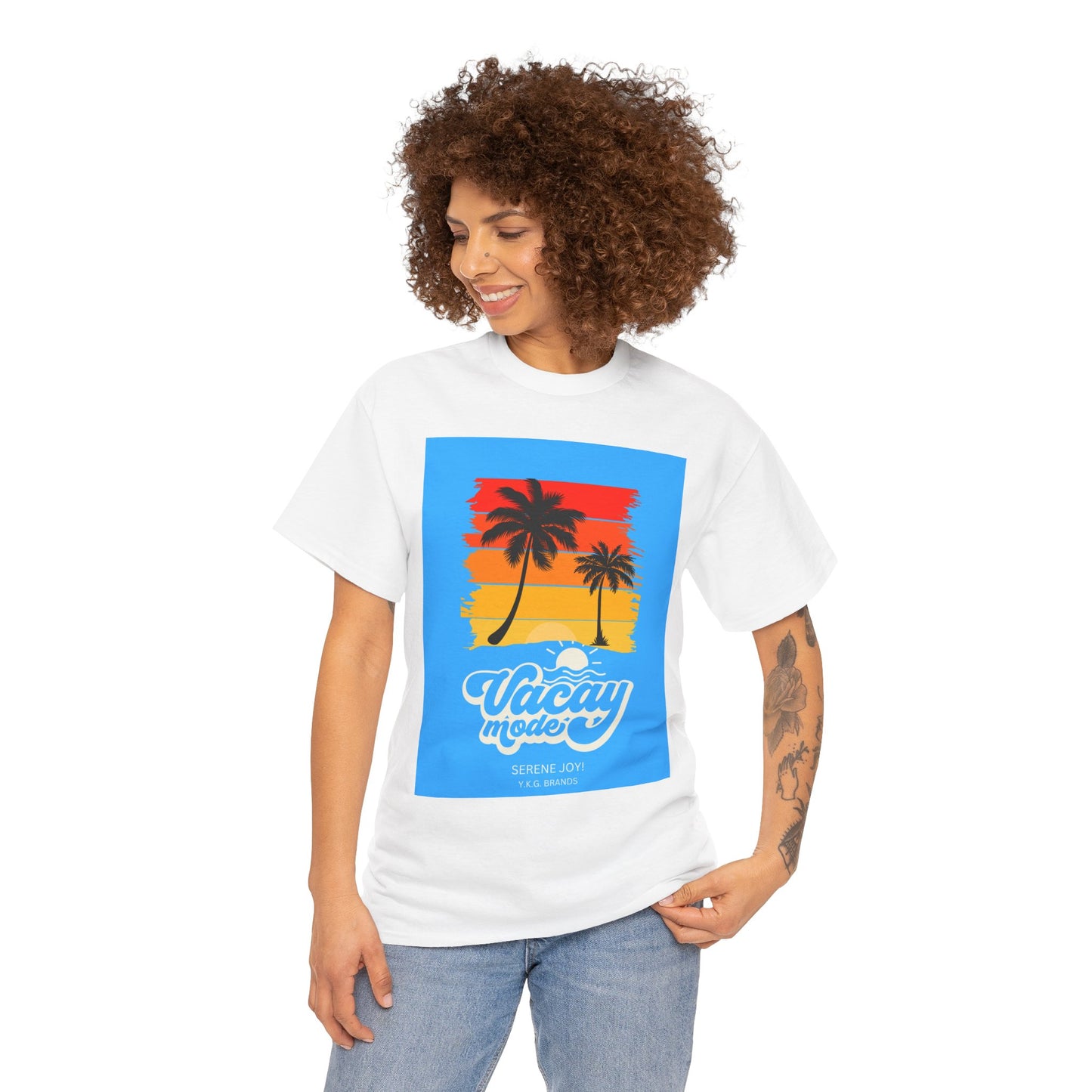 "Vacay Mode" Unisex Heavy Cotton Tee