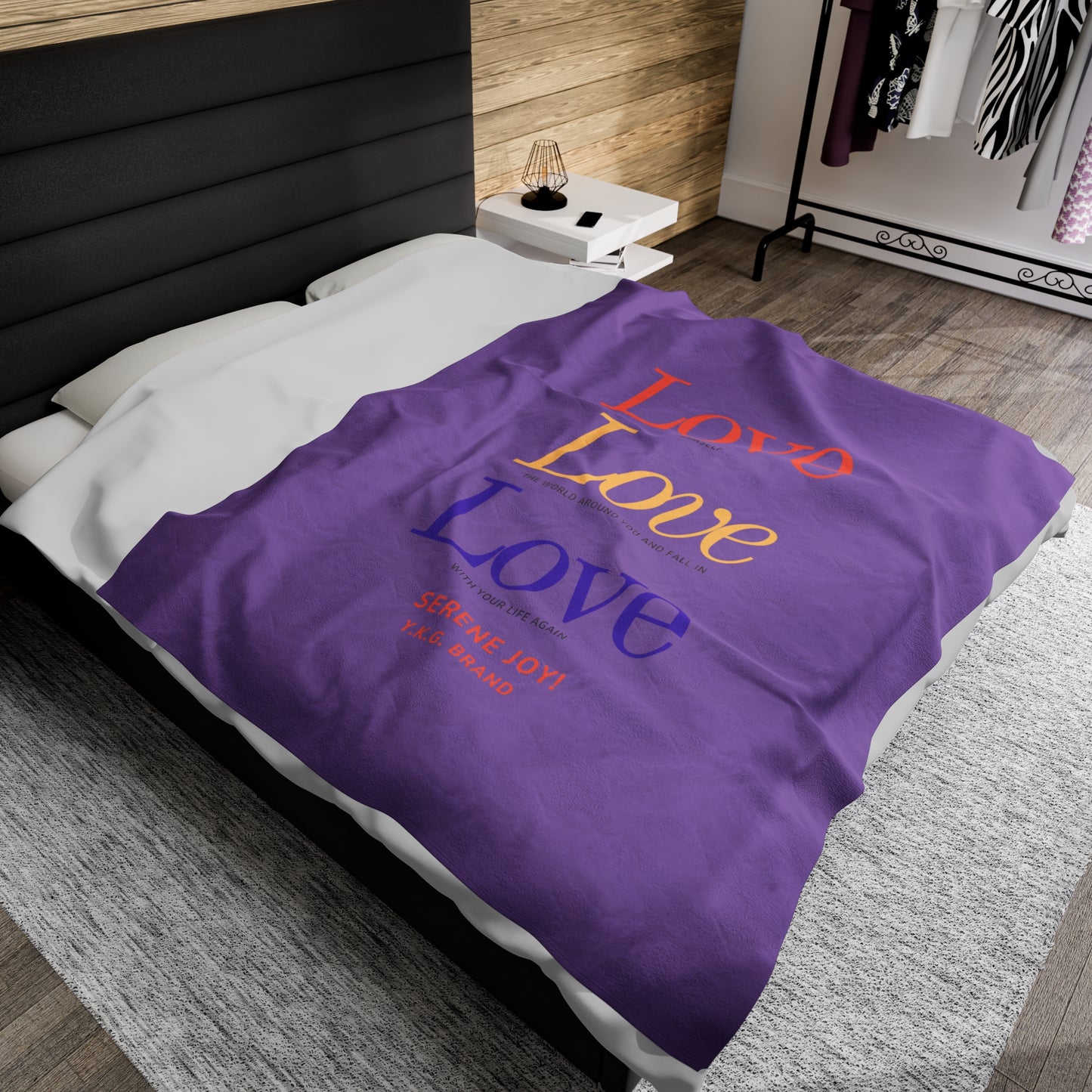 "Love Yourself" Velveteen Plush Blanket