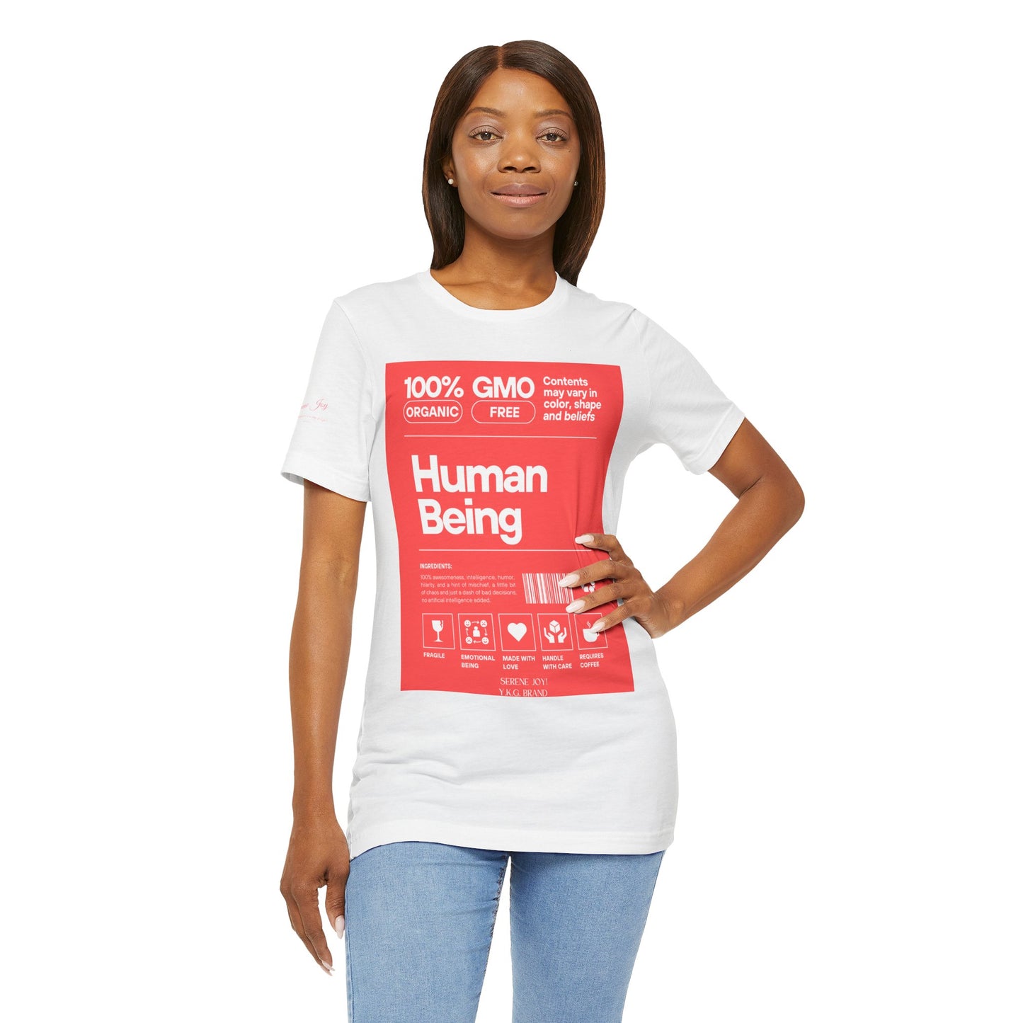 Serene Joy-Human Tag Unisex Jersey Short Sleeve Tee