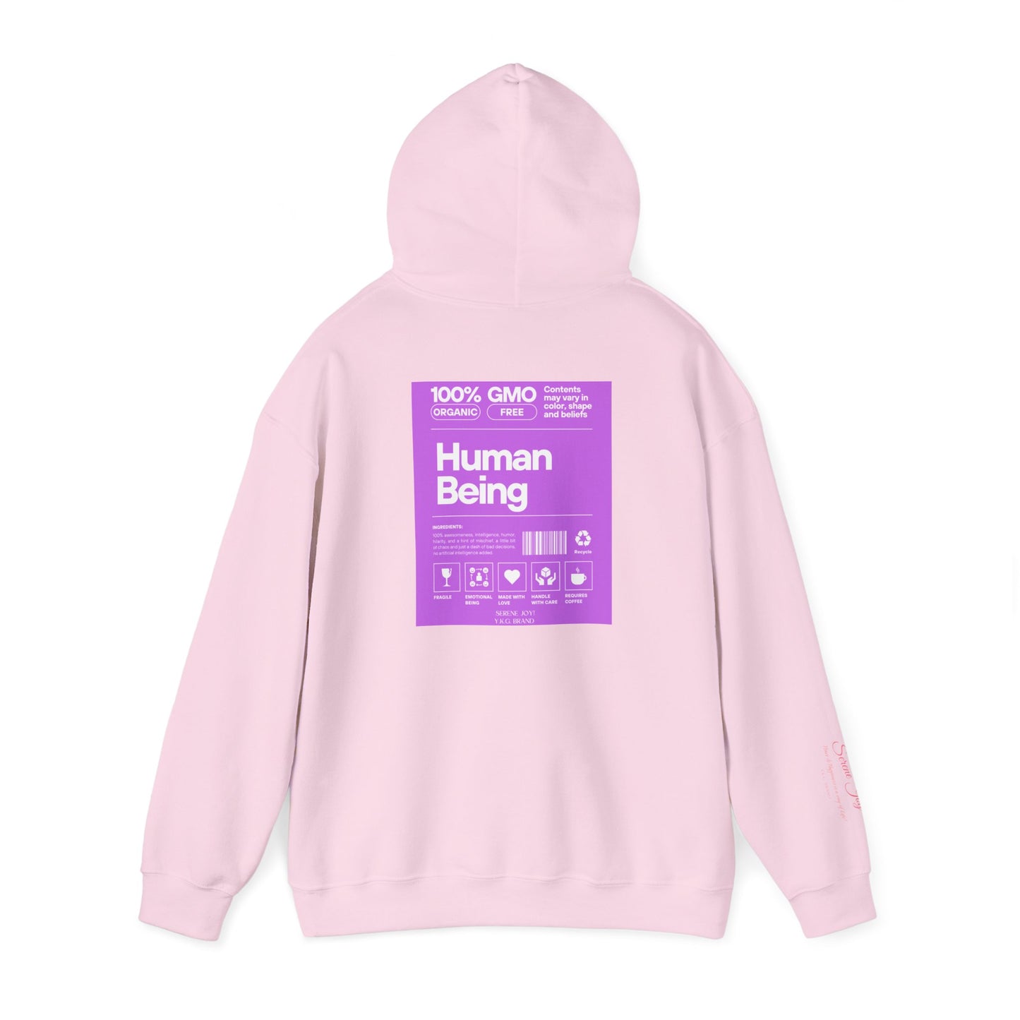 Serene joy-Human Tag-Hooded Sweatshirt