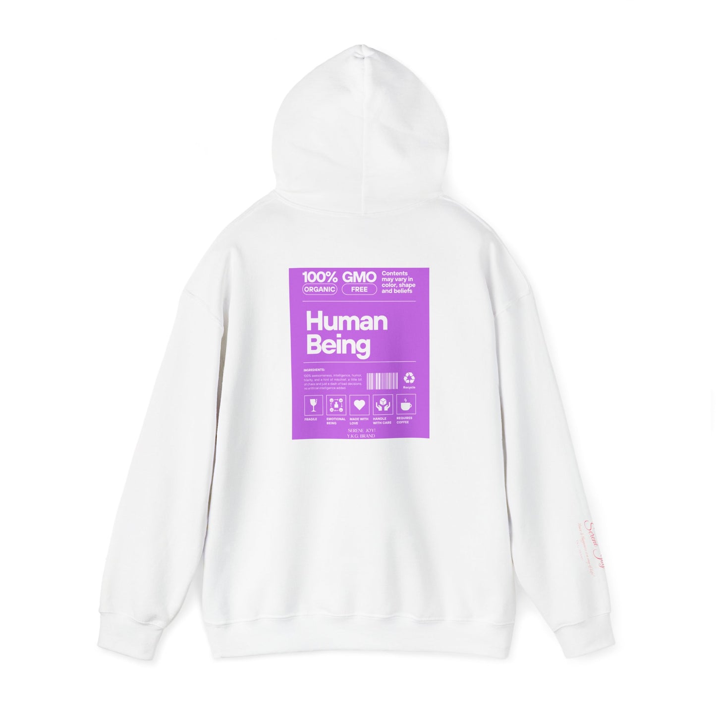 Serene joy-Human Tag-Hooded Sweatshirt