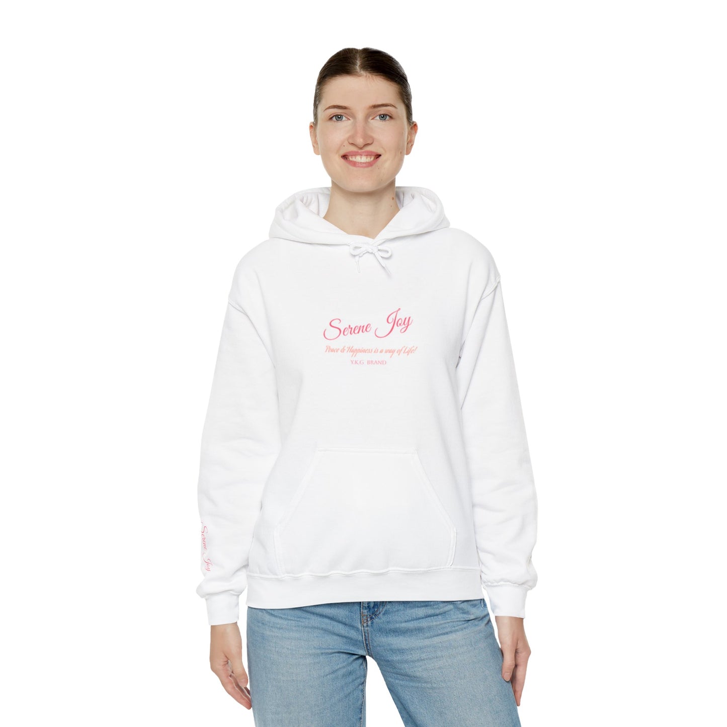 Serene joy-Human Tag-Hooded Sweatshirt