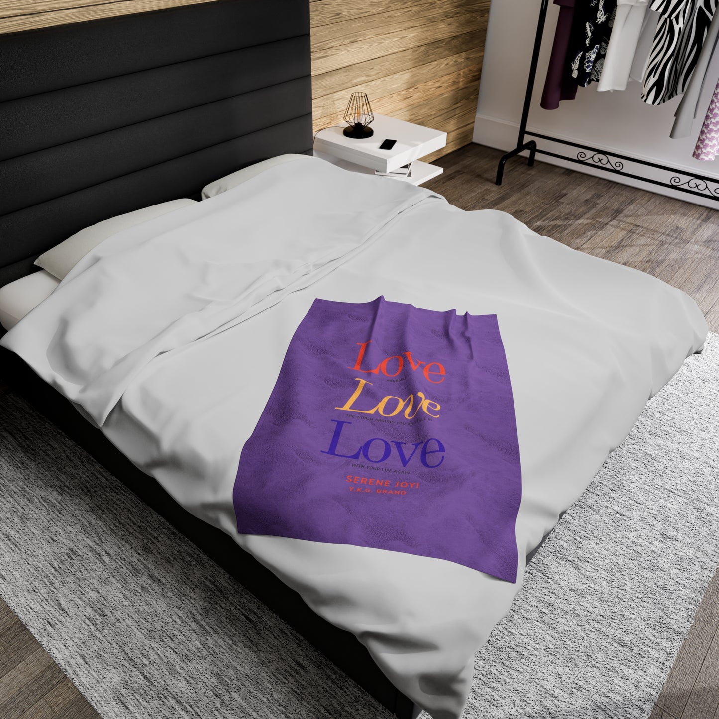 "Love Yourself" Velveteen Plush Blanket