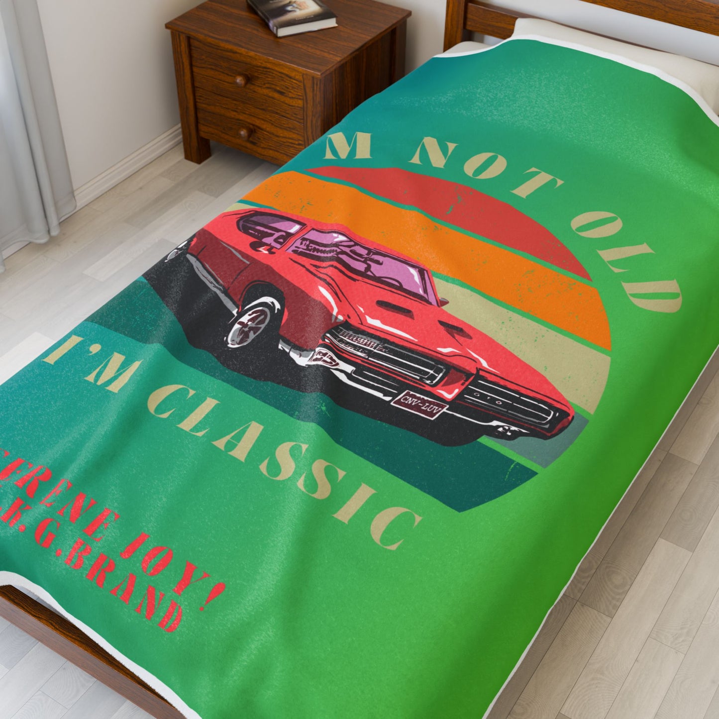 "I'm Classic" Velveteen Plush Blanket