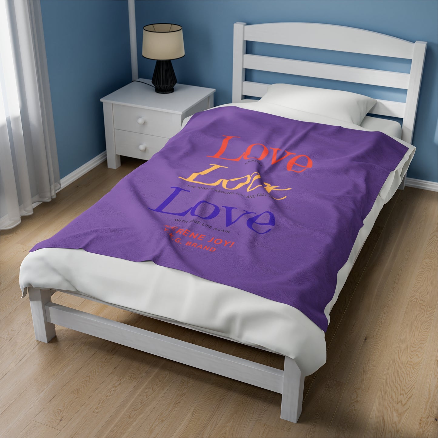 "Love Yourself" Velveteen Plush Blanket