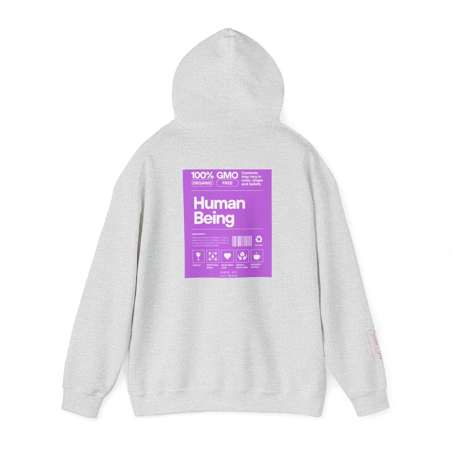 Serene joy-Human Tag-Hooded Sweatshirt