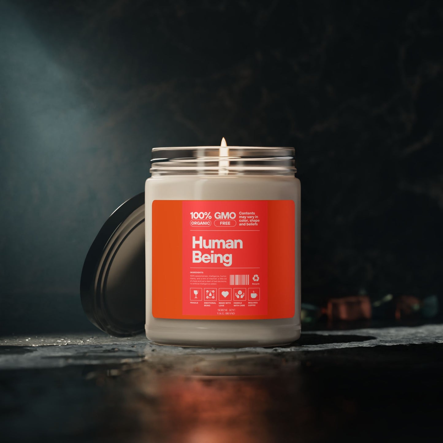 "Human Being" Scented Soy Candle, 9oz