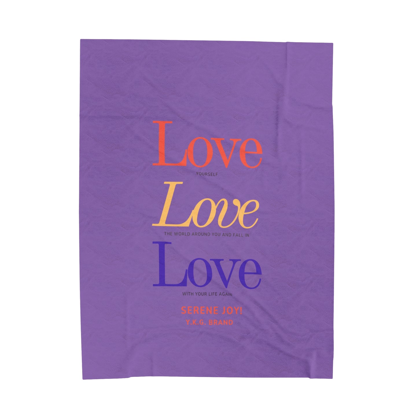 "Love Yourself" Velveteen Plush Blanket