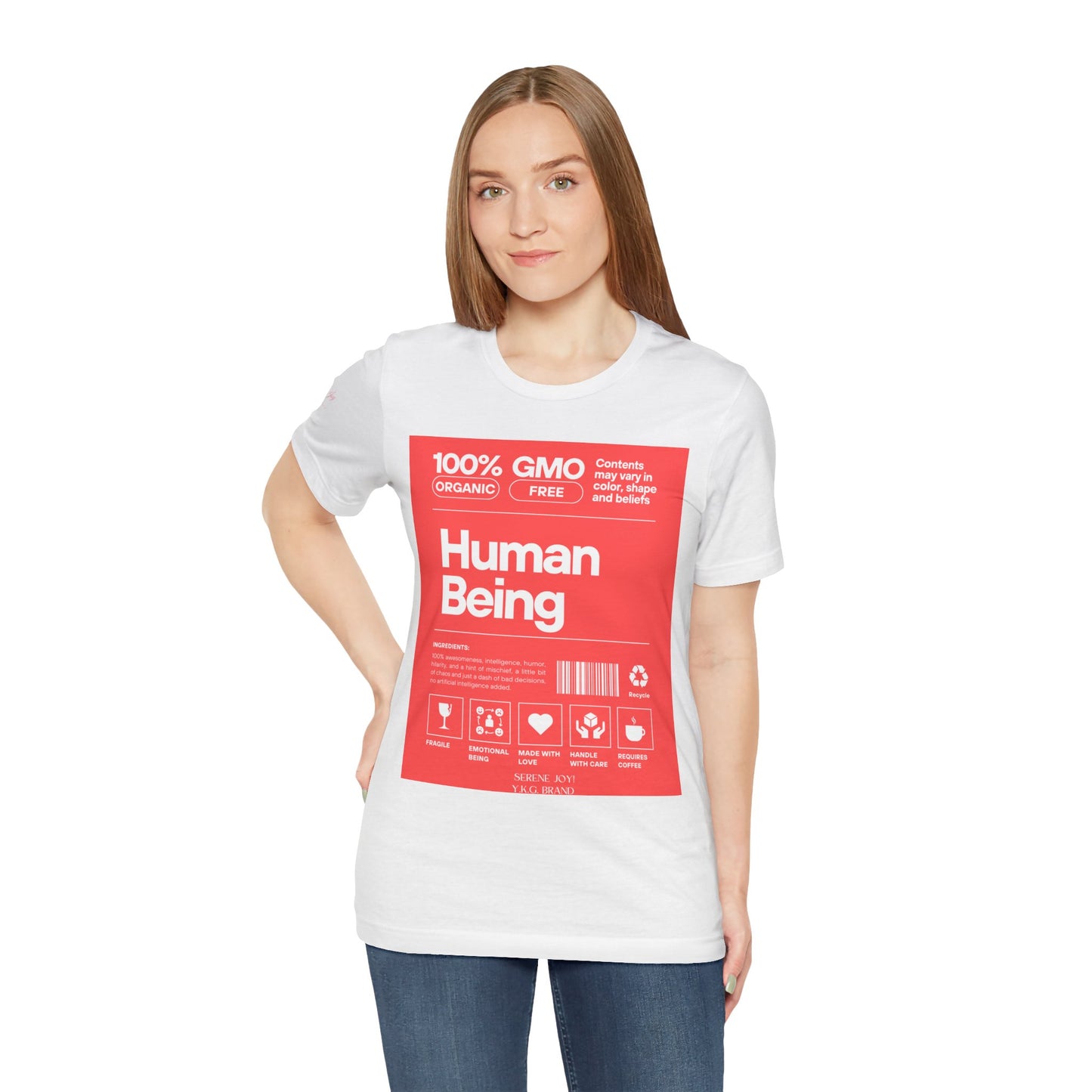 Serene Joy-Human Tag Unisex Jersey Short Sleeve Tee