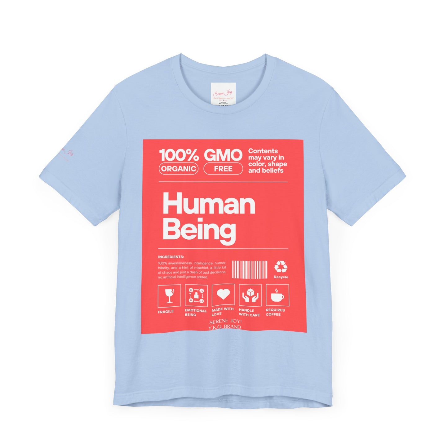 Serene Joy-Human Tag Unisex Jersey Short Sleeve Tee