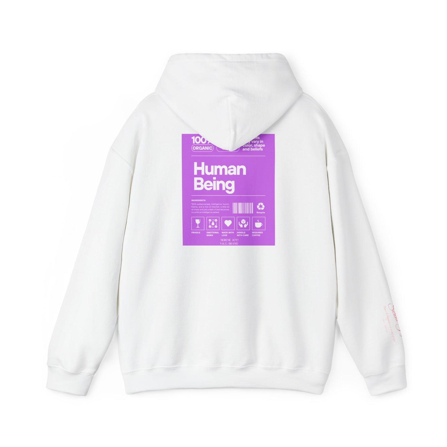 Serene joy-Human Tag-Hooded Sweatshirt