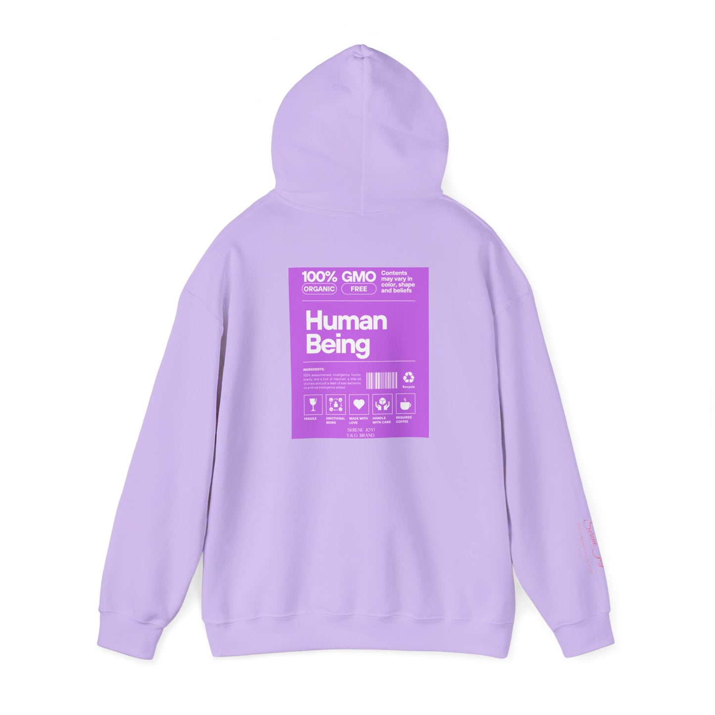 Serene joy-Human Tag-Hooded Sweatshirt