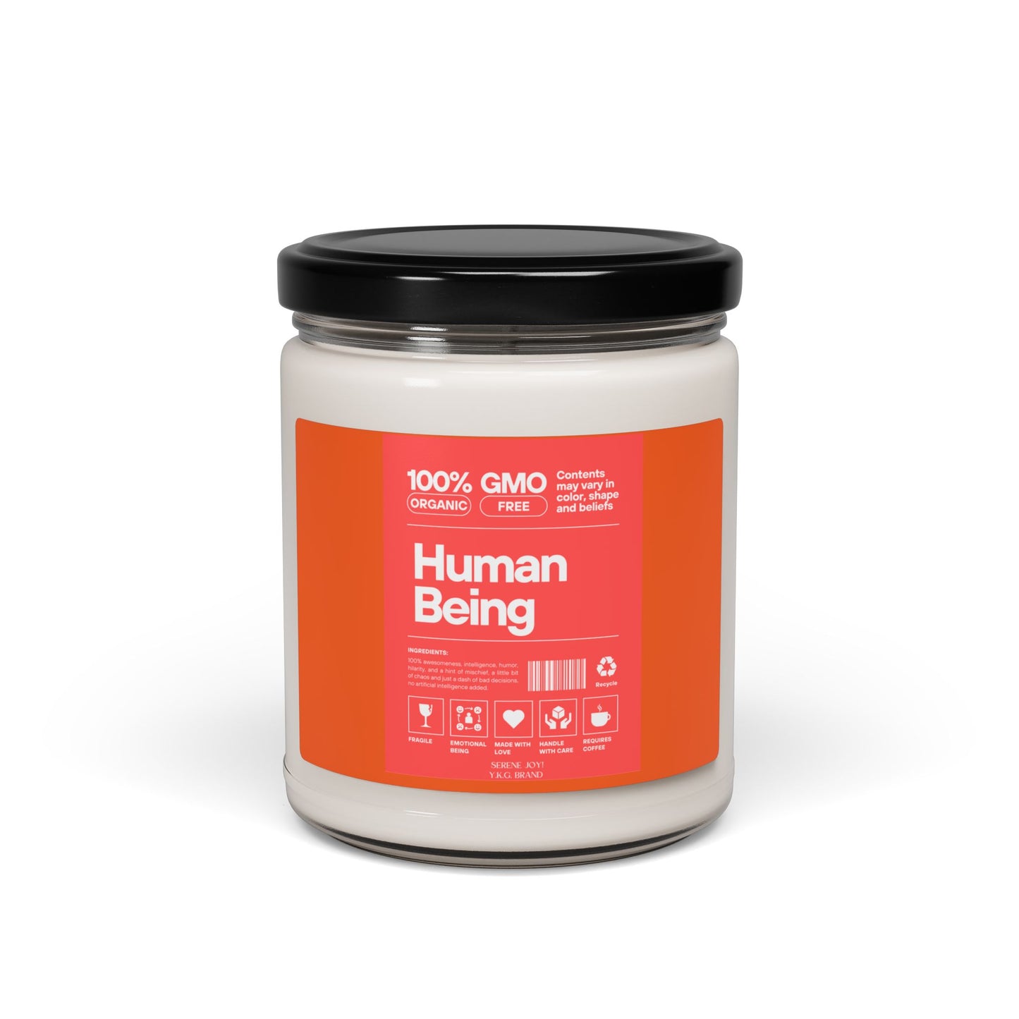 "Human Being" Scented Soy Candle, 9oz