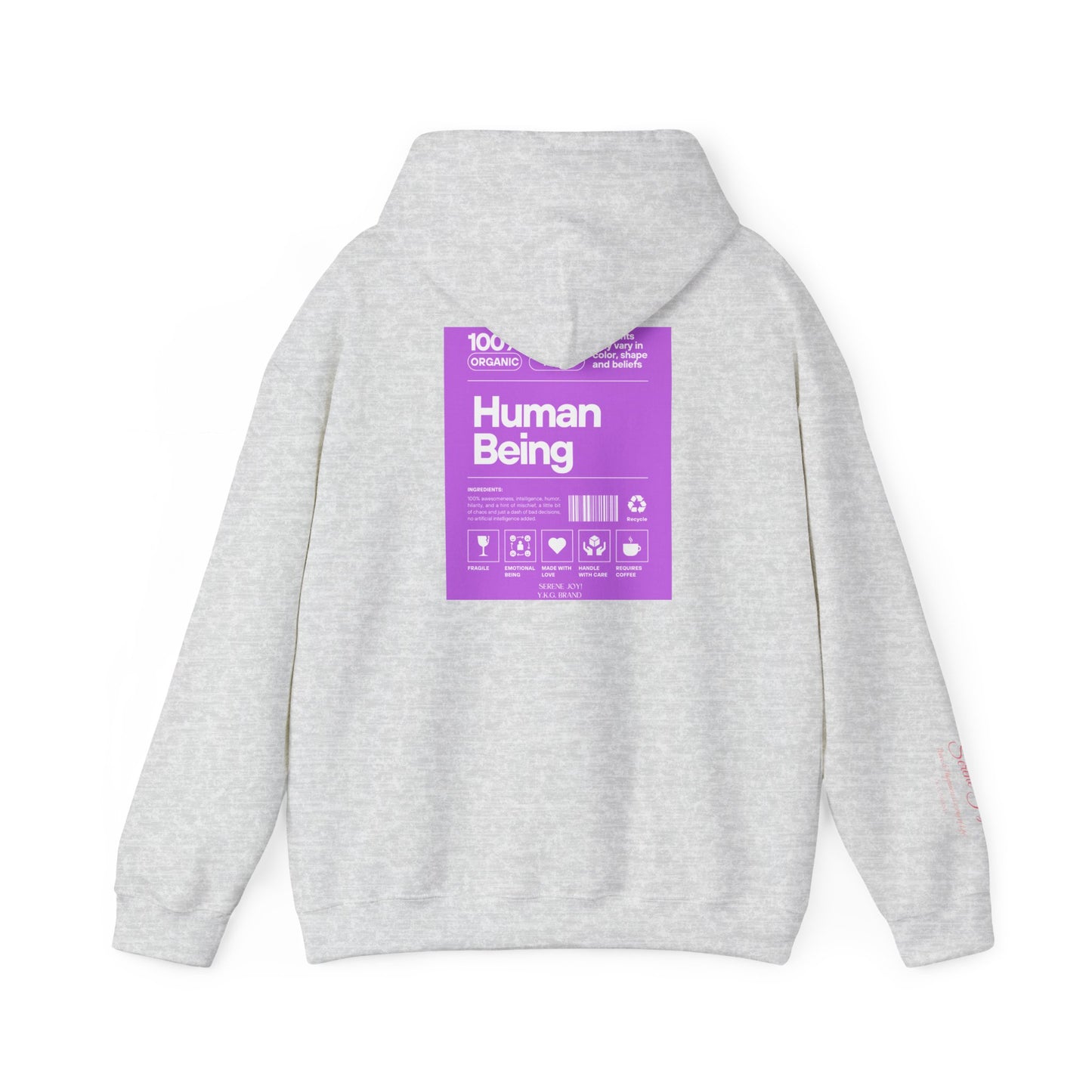 Serene joy-Human Tag-Hooded Sweatshirt