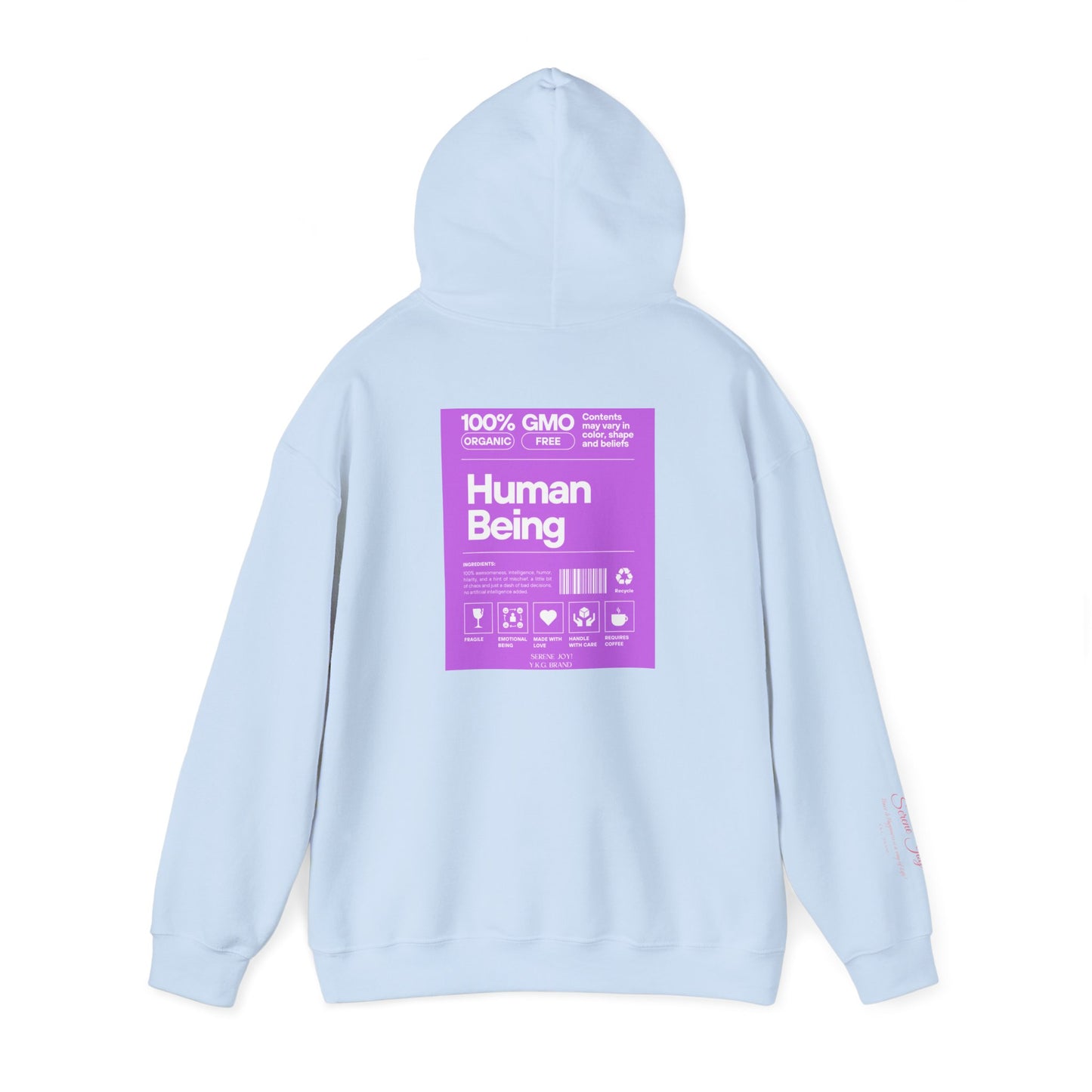 Serene joy-Human Tag-Hooded Sweatshirt