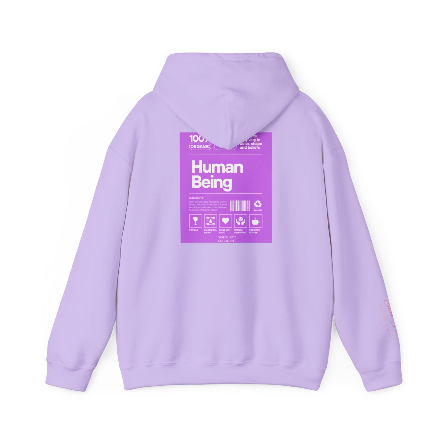 Serene joy-Human Tag-Hooded Sweatshirt