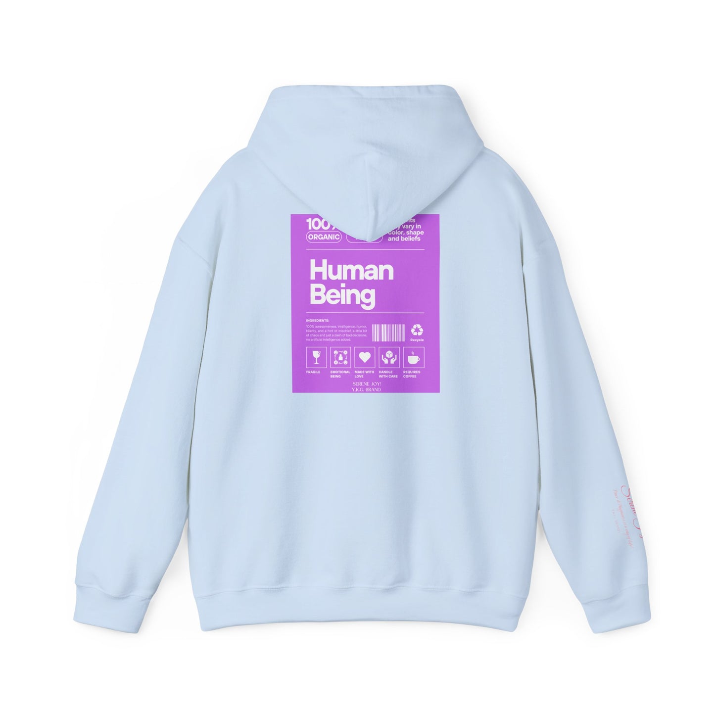 Serene joy-Human Tag-Hooded Sweatshirt