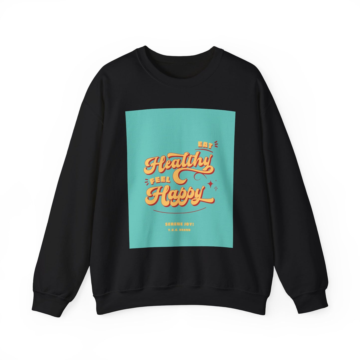 "Eat Healthy, Feel Happy" Unisex Heavy Blend™ Crewneck Sweatshirt