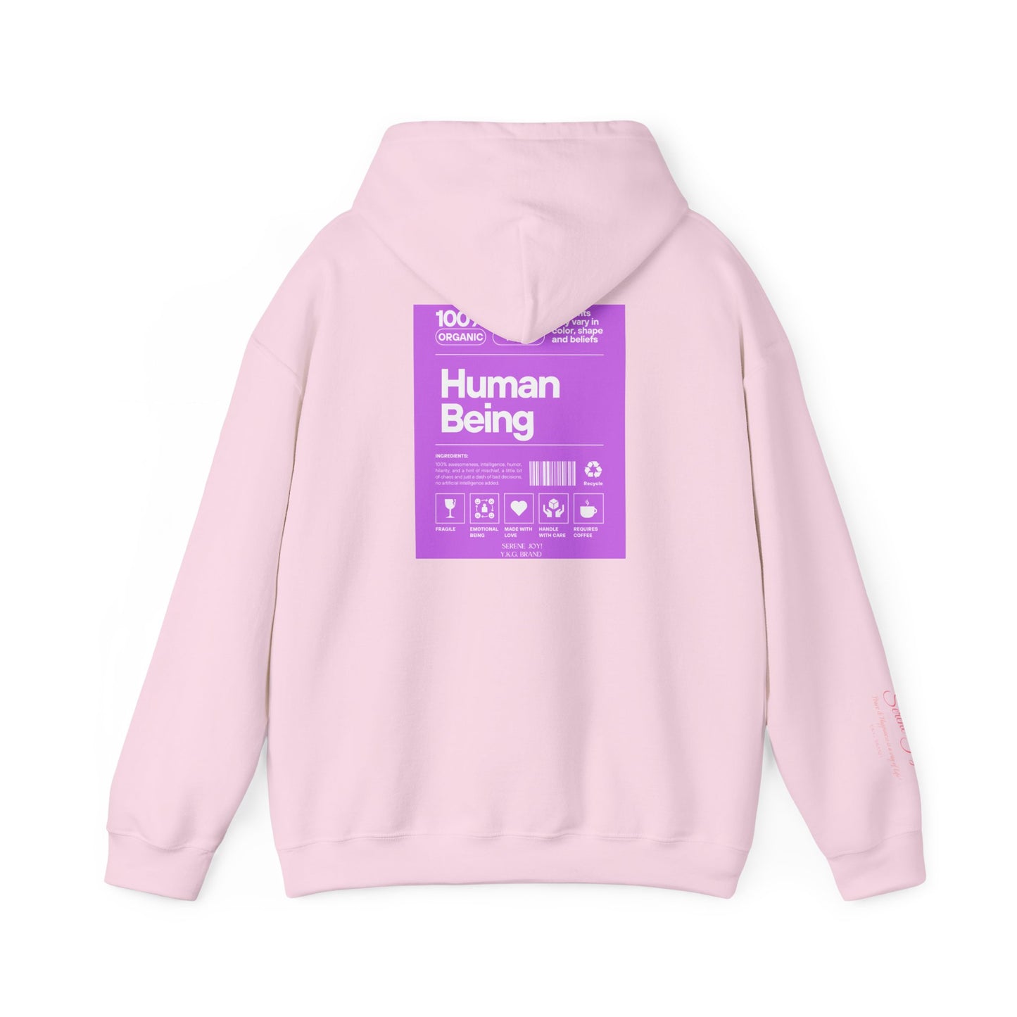 Serene joy-Human Tag-Hooded Sweatshirt