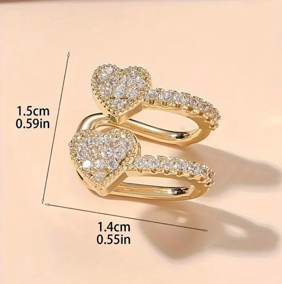 Rhinestone Gold Platted Ear Clip