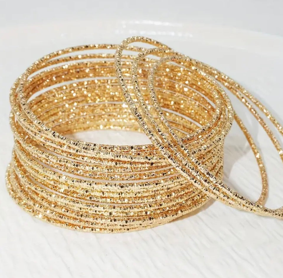 Gold Bangle Bracelet set