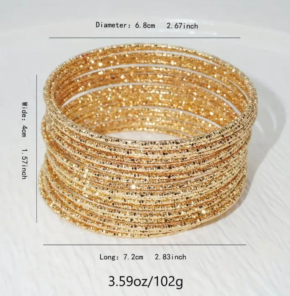 Gold Bangle Bracelet set