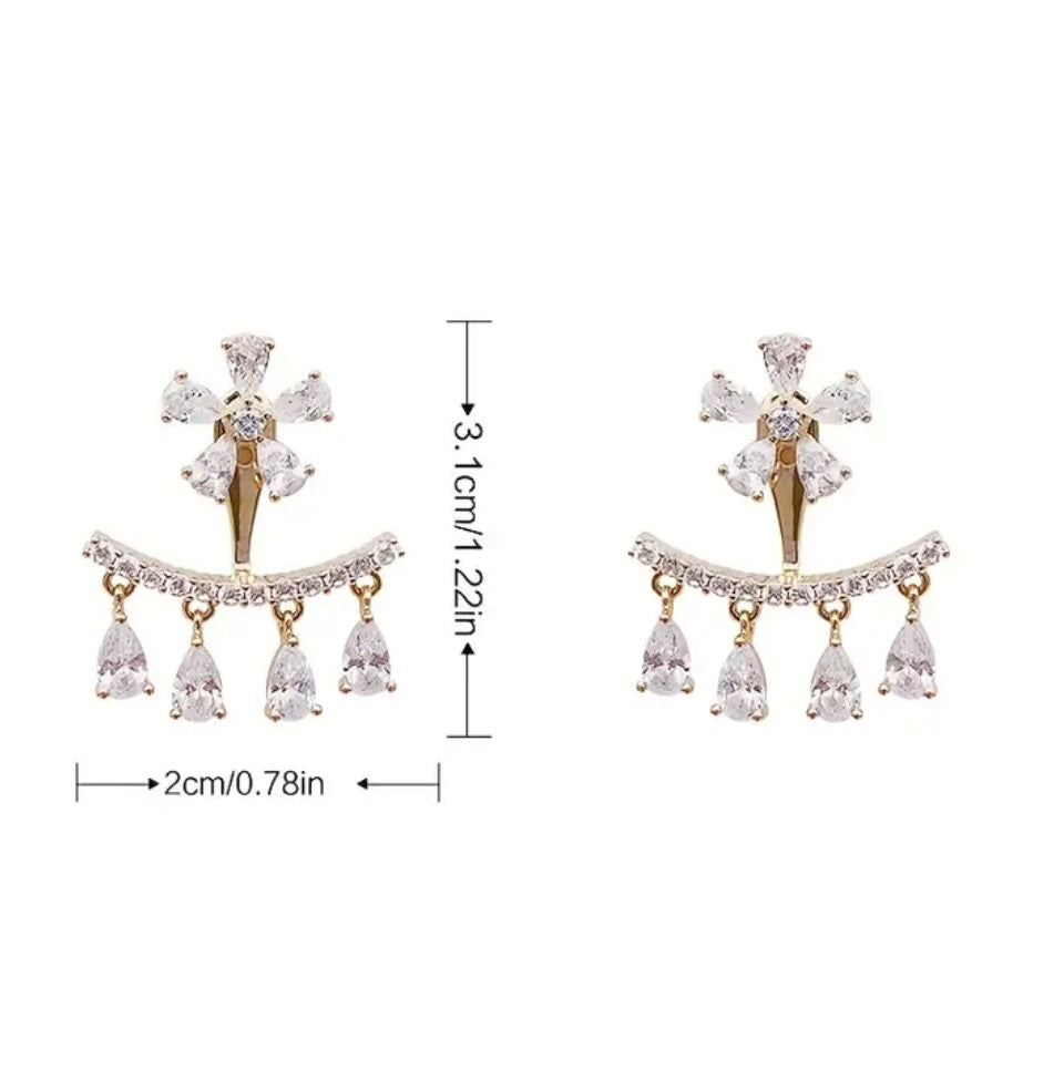 Flower Rhinestone back studs